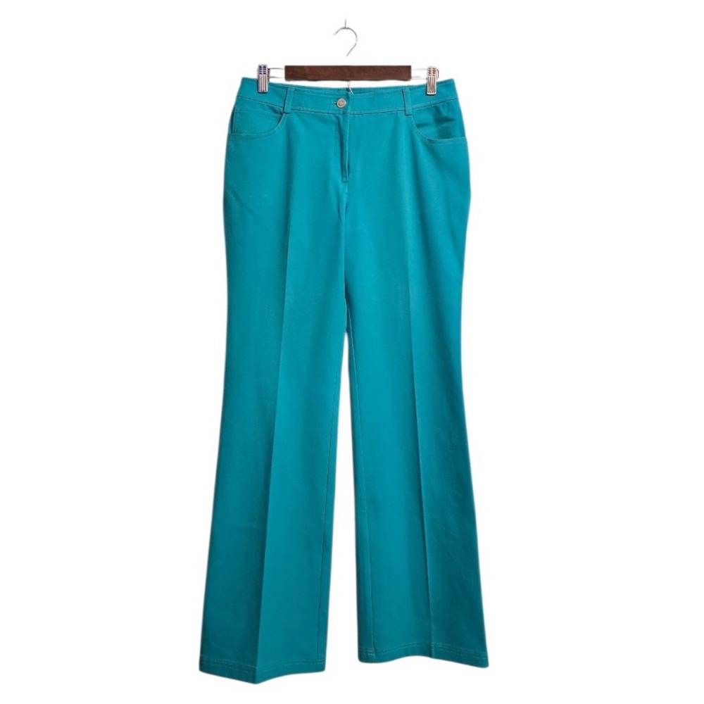St. John Turquoise Wide Leg Pants